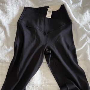 Black High-Waisted flare Leggings aerie crossover